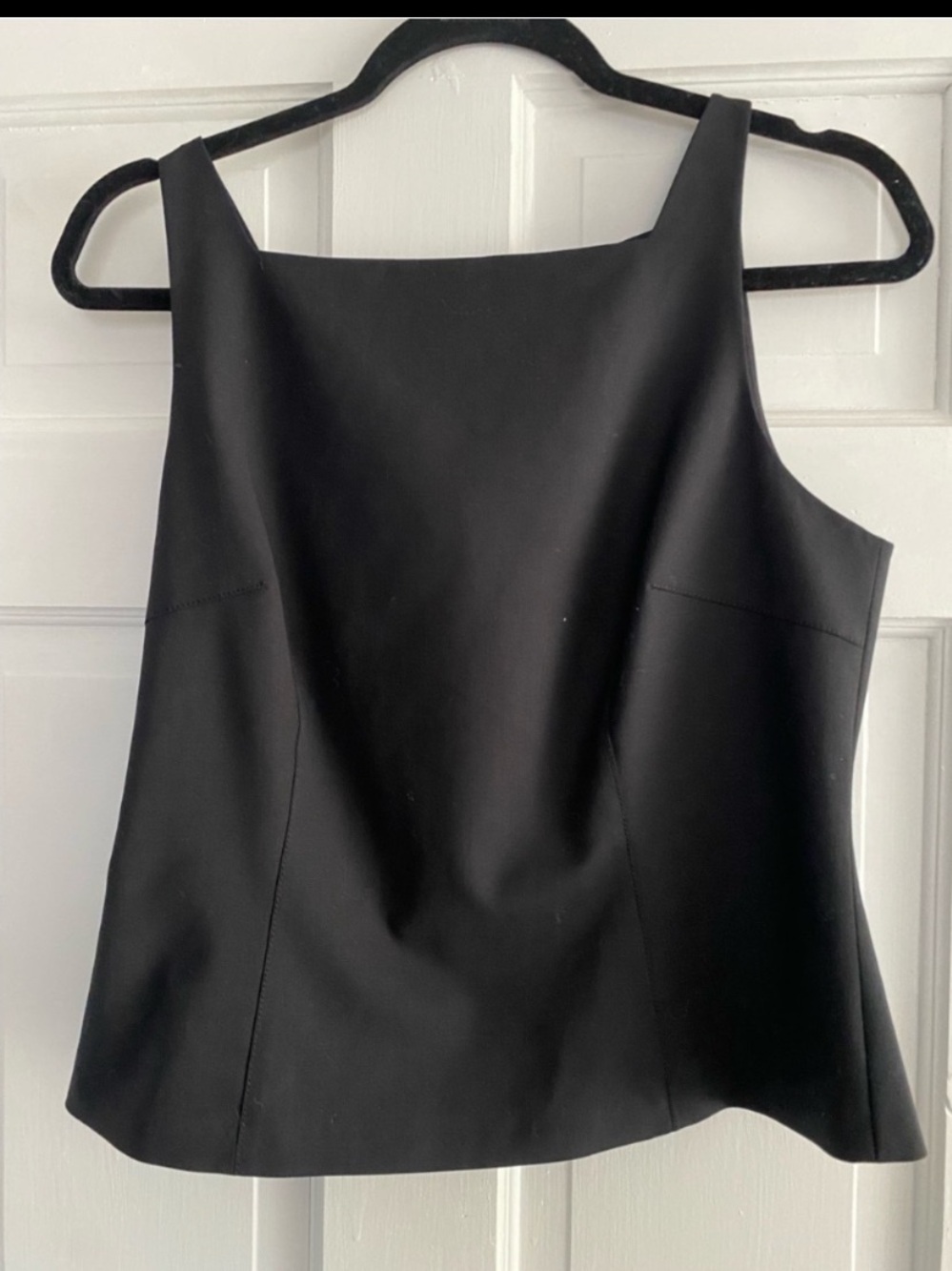 Theory Black Square-Neck Tank Top
